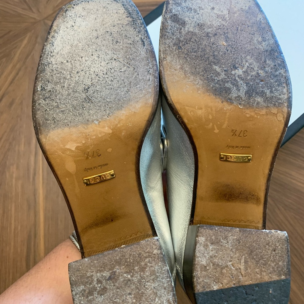 Gucci Vegas Loafer block heel Silver 37.5 - Picture 9 of 10